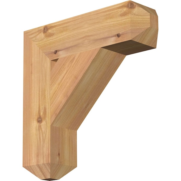Ekena Millwork Traditional Craftsman Smooth Bracket, Western Red Cedar, 3 1/2"W x 14"D x 14"H BKT04X14X14TRA04SWR - main